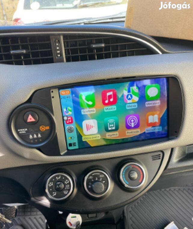 Toyota Yaris Carplay Multimédia Android GPS Rádió Tolatókamerával