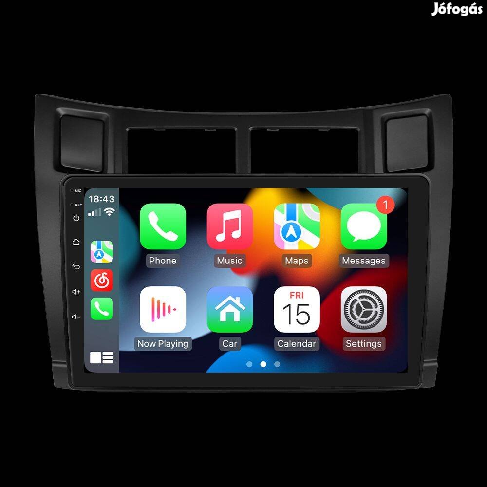 Toyota Yaris II 9" Multimédia fejegység - Android 12. Carplay