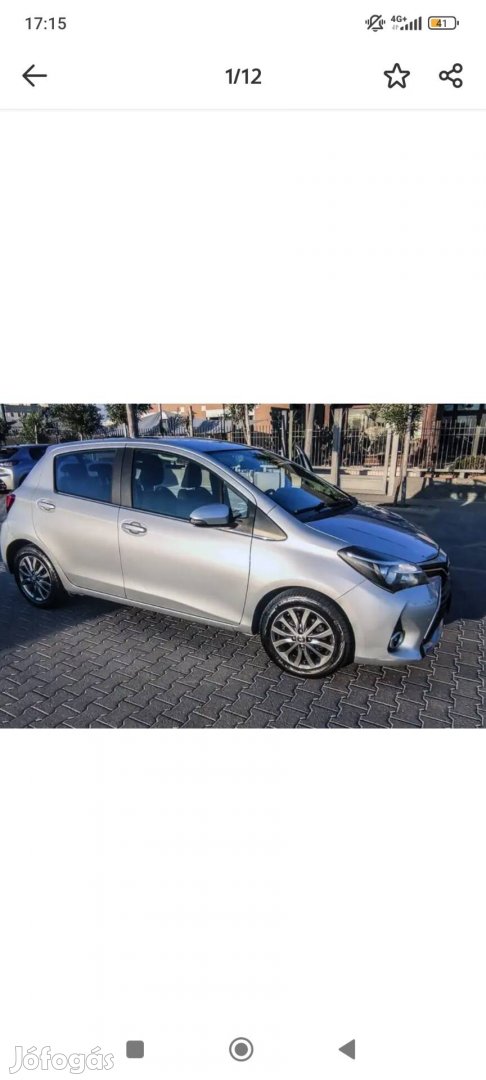 Toyota Yaris gyári r15' alufelni nyári gumival 