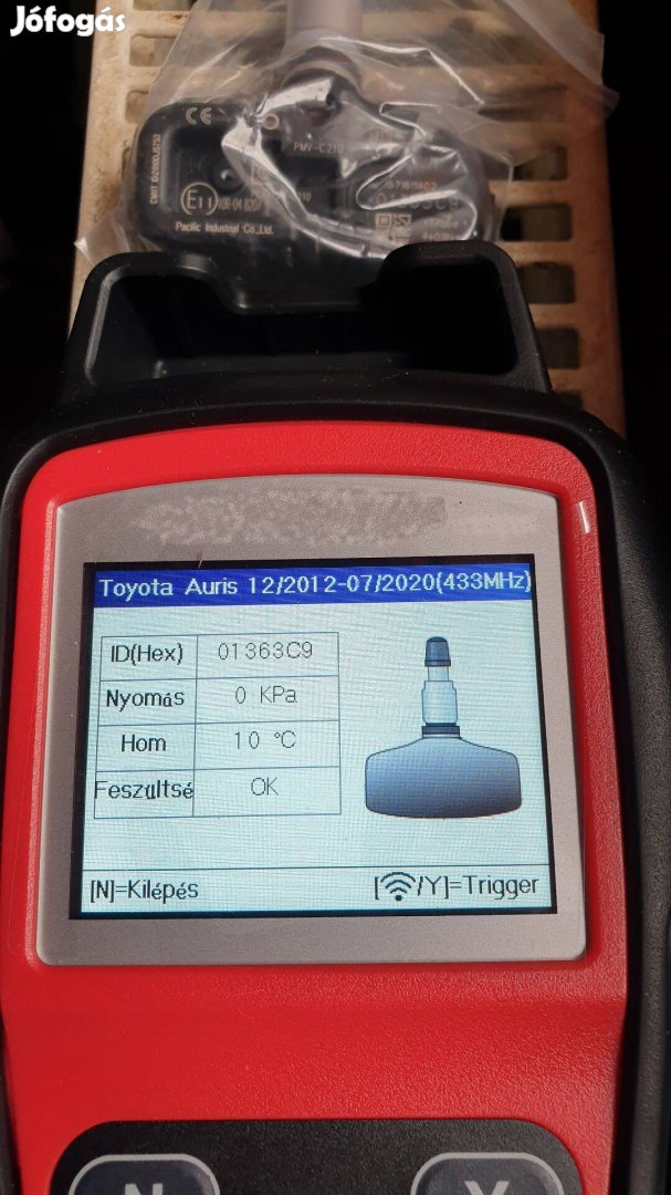 Toyota auris tpms új