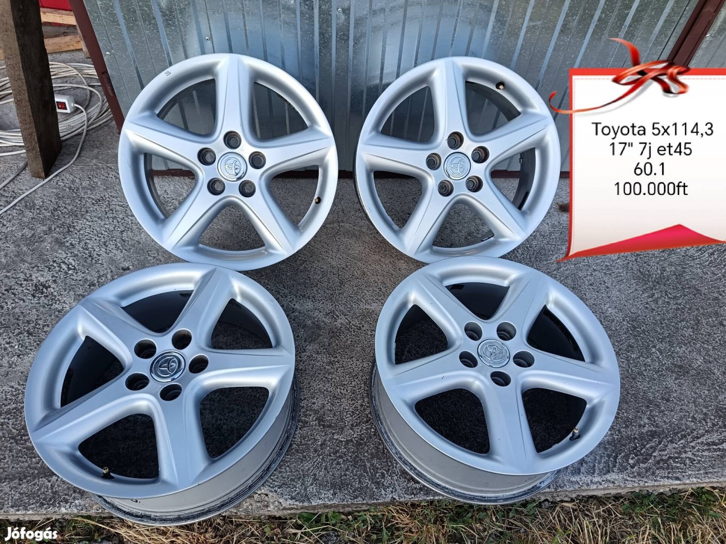 Toyota avensis 5x114,3 17 col alufelni szett 