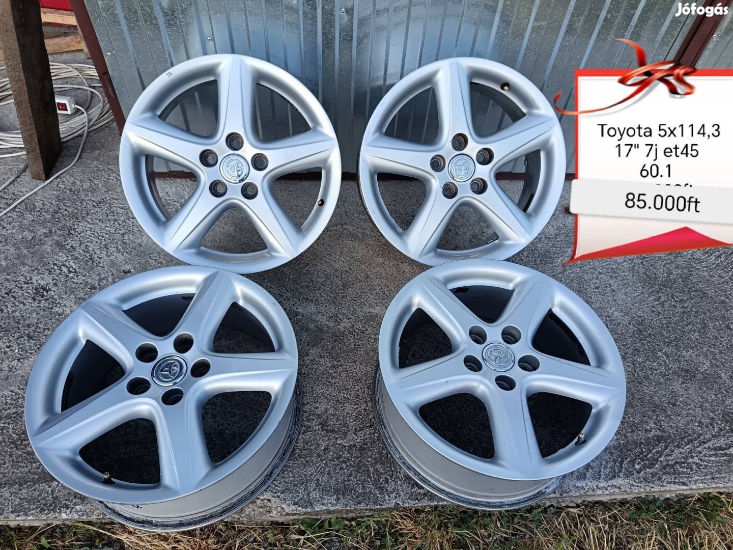 Toyota avensis  5x114,3 17 col alufelni szett 