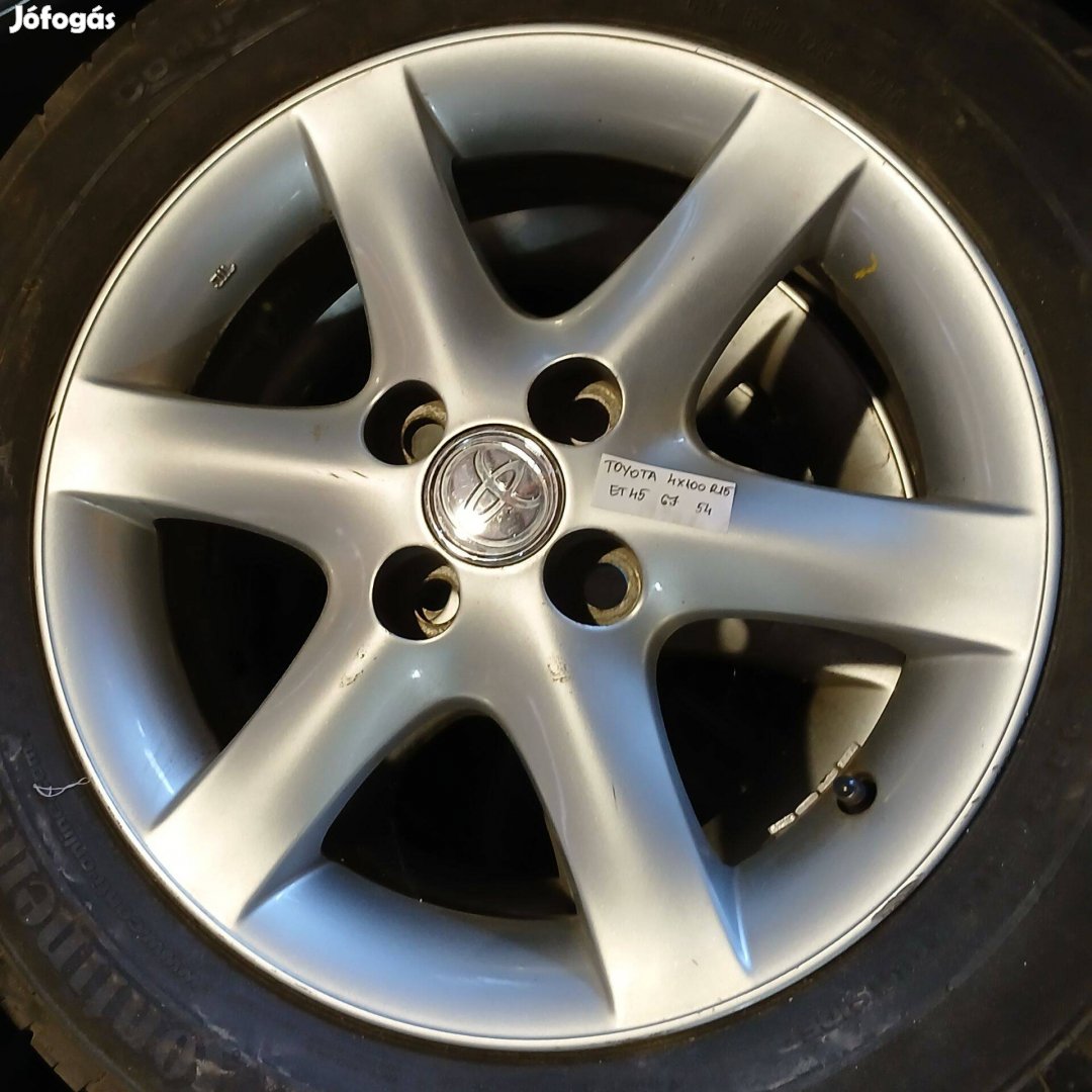 Toyota gyári alufelni 4x100 R15 szép állapotban!