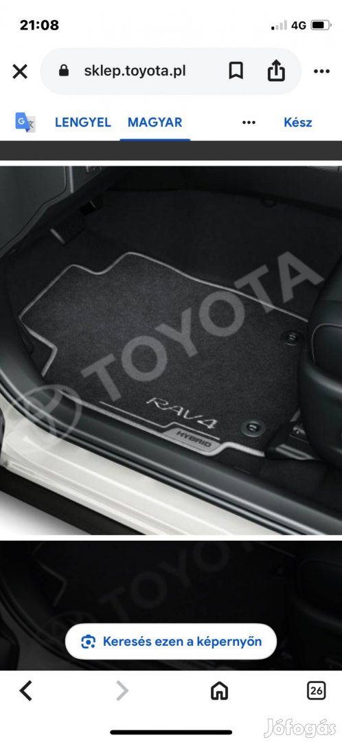 Toyota rav4 hybrid gyári szőnyeg 