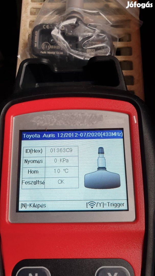 Toyota tpms szenzor új szett