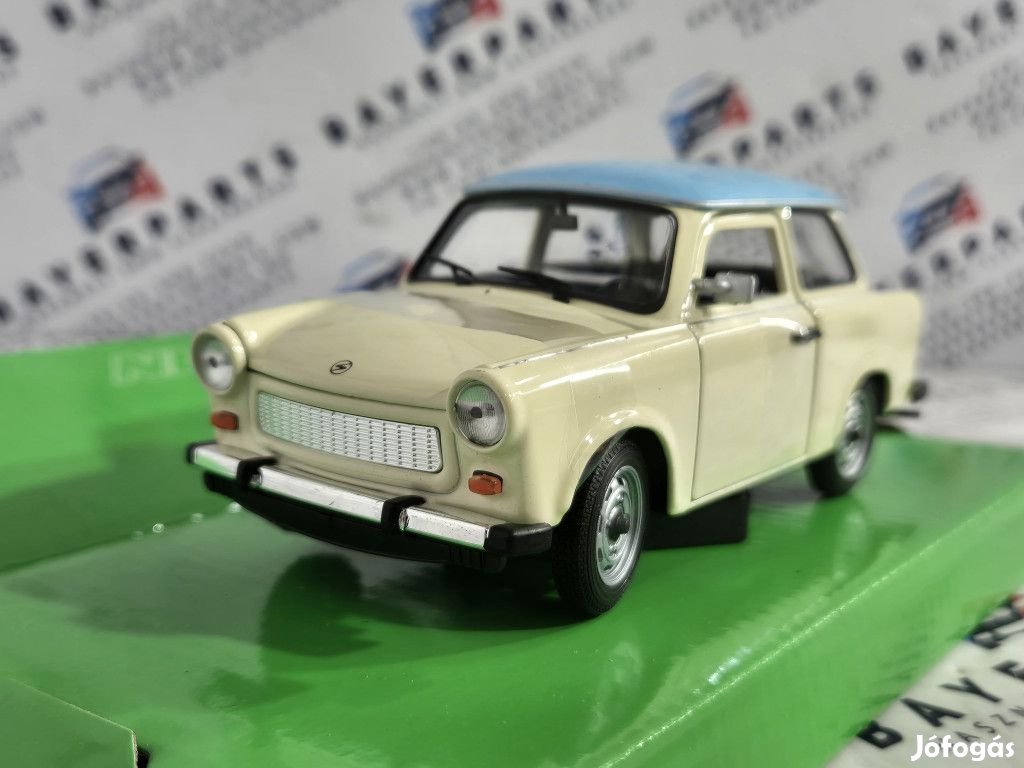 Trabant 601 -  Welly - bézs - kék 1:24