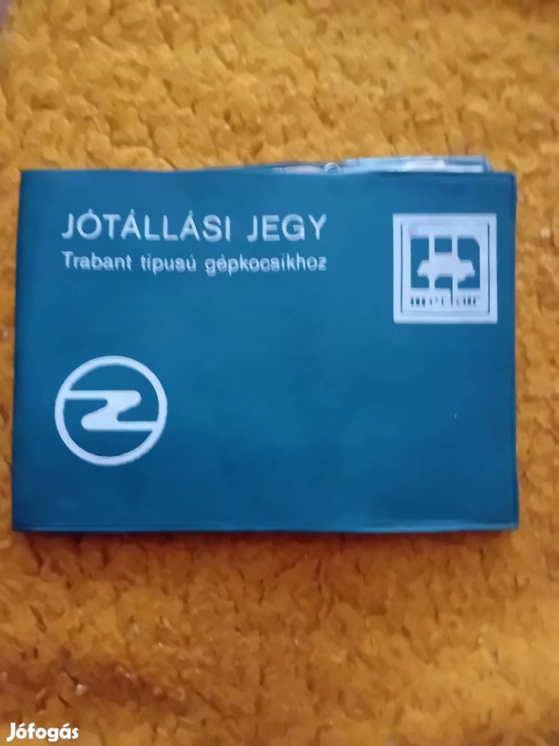 Trabant jótállási jegy.