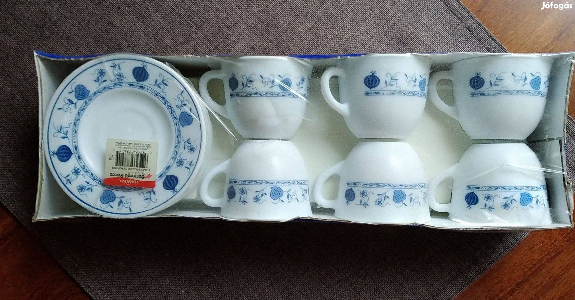 Tradicionális hagyma mintás teás kávés készlet Spanyol