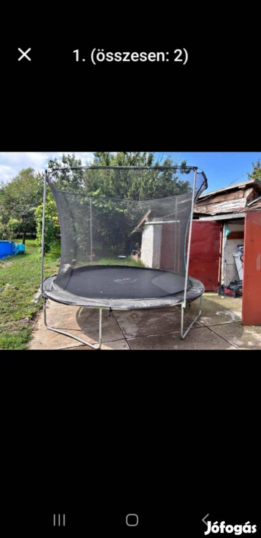 Trambulin 3 méter szélességű oldal hálóval eladó