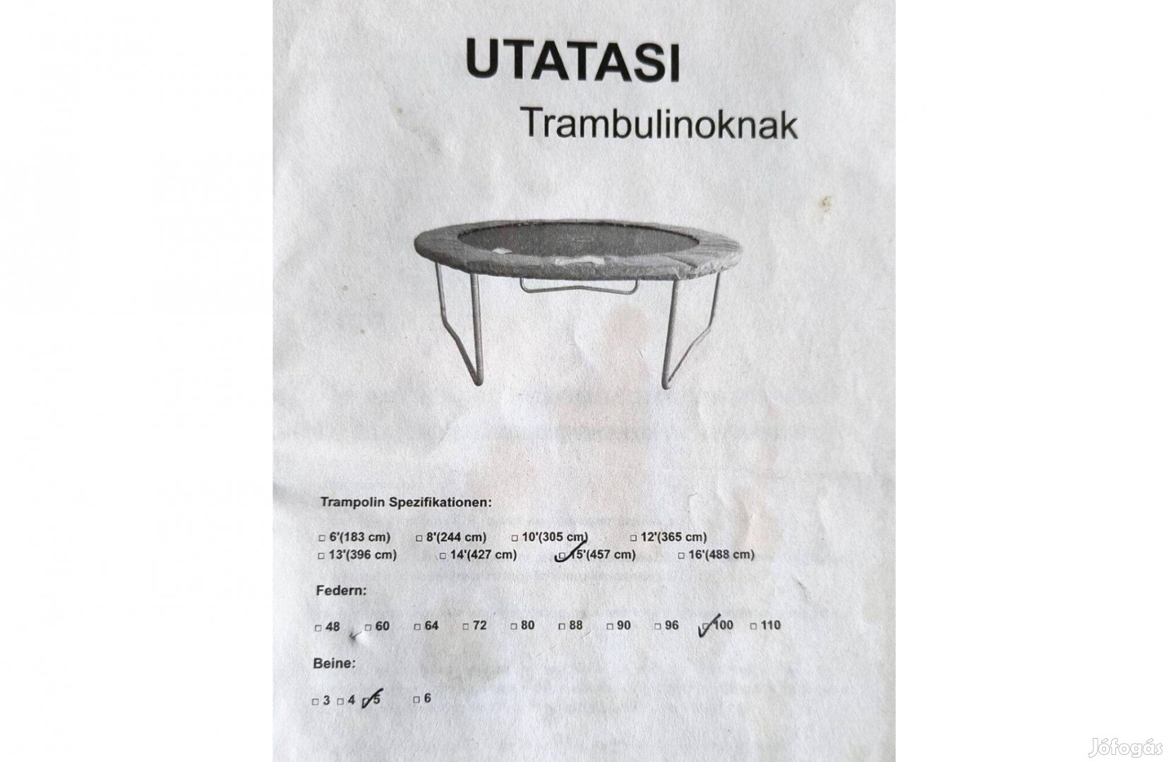 Trambulin 457 cm