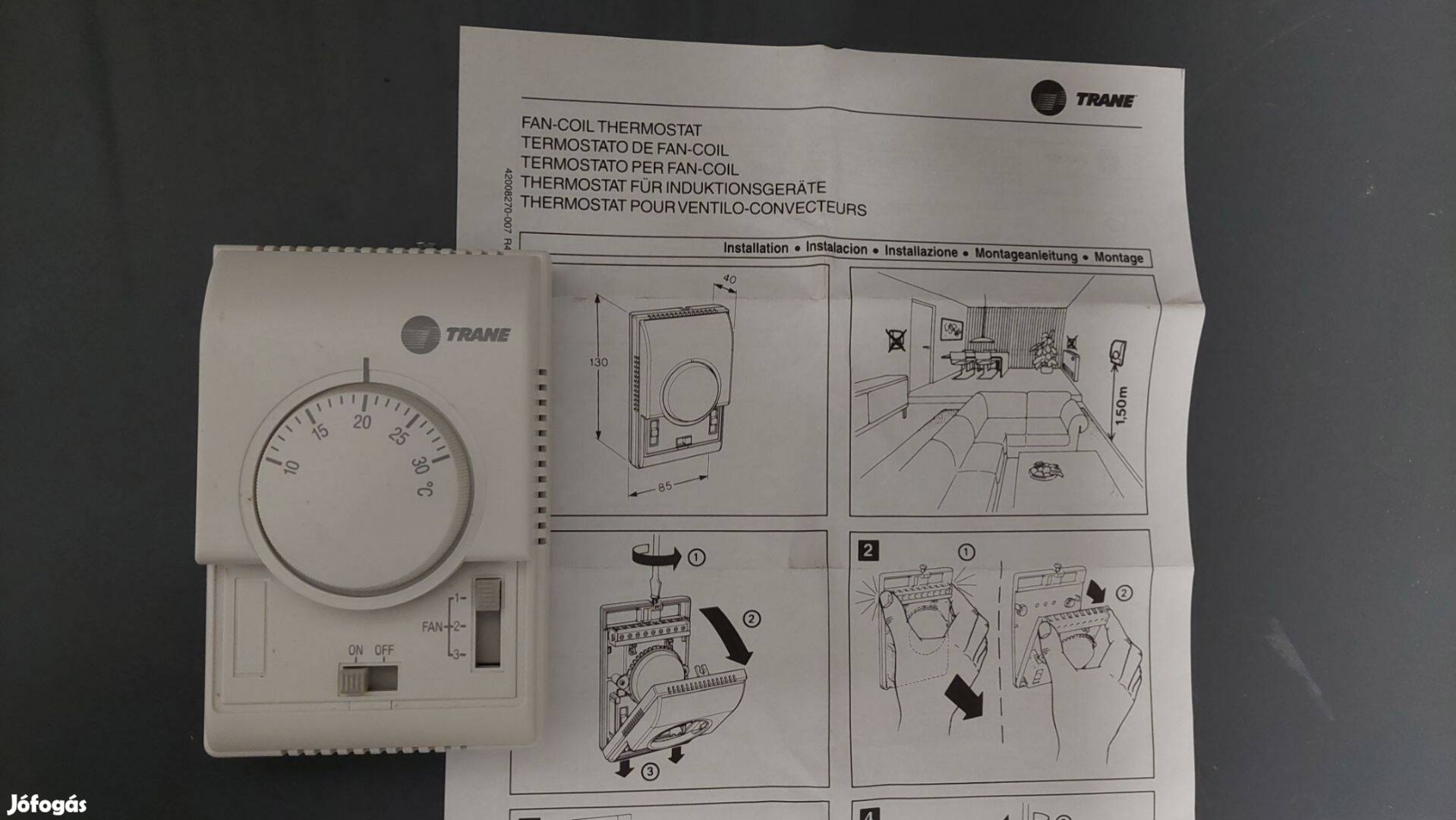 Trane fan coil termosztát eladó