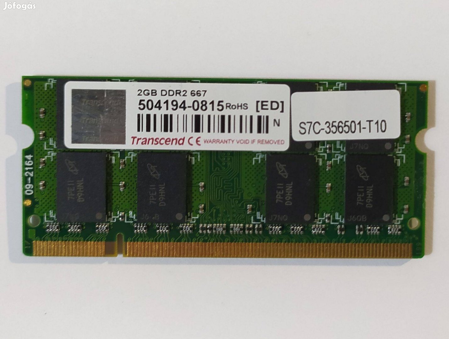 Transcend 2GB DDR2 667MHz laptop / notebook memória