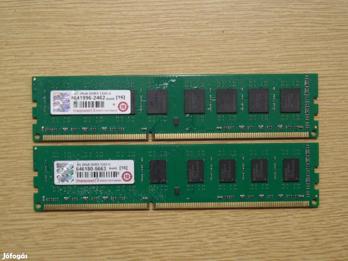 Transcend 8GB / 1333Mhz (2X 4GB) DDR3 memória KIT