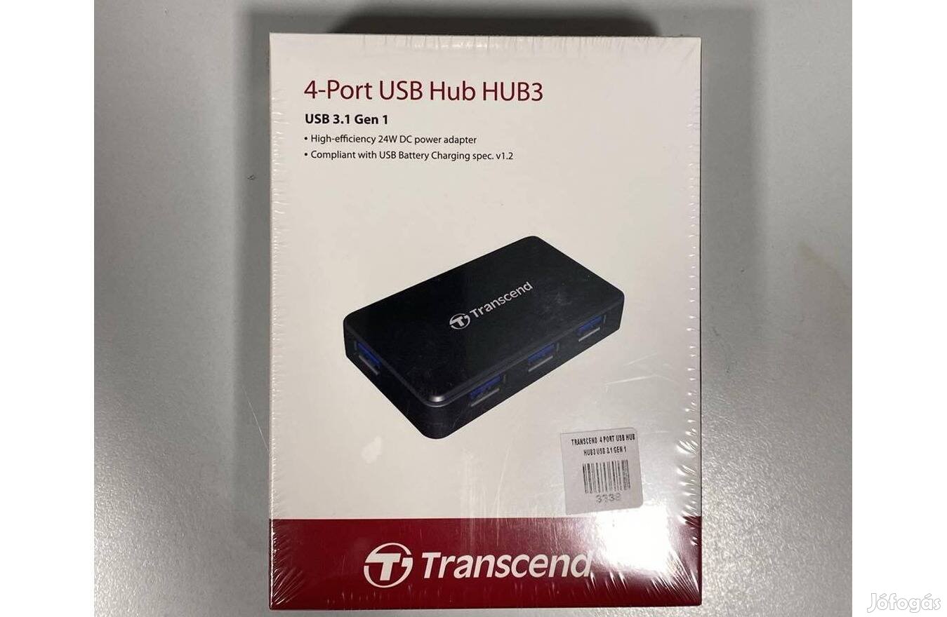 Transcend USB 3.1 4-PORT USB HUB3 Új/Bontatlan!