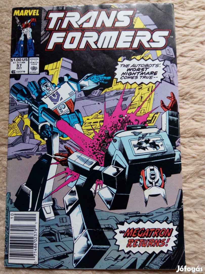 Transformers Marvel képregény (1984-es sorozat): 57. száma eladó!