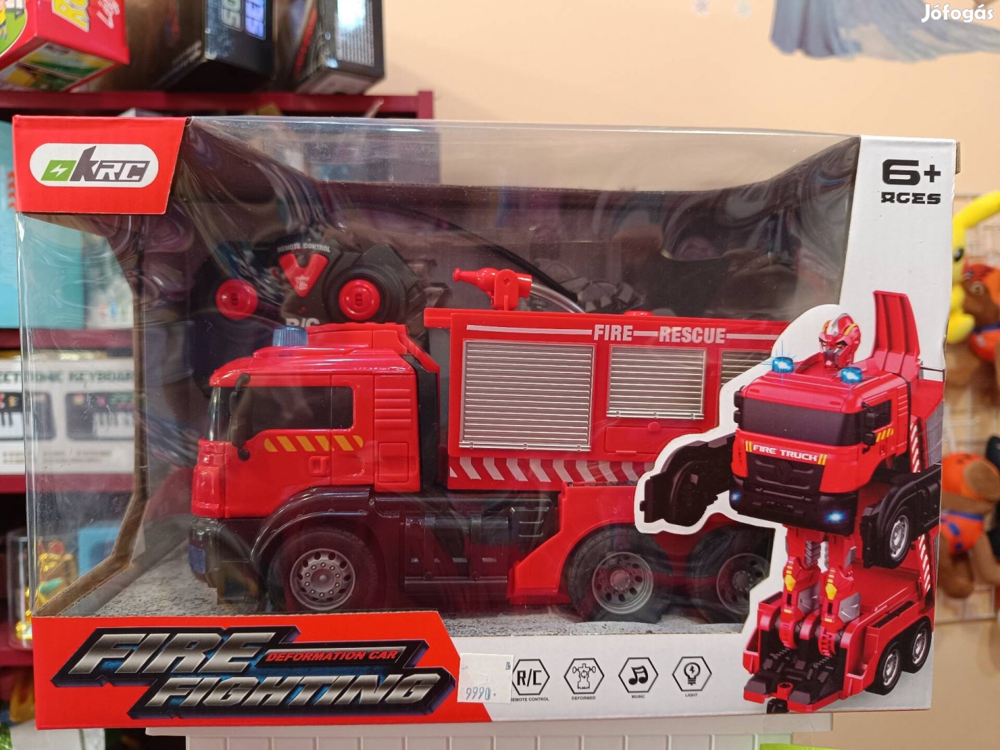 Transformers Robottá Alakuló Távirányítós Tűzoltóautó! Új!