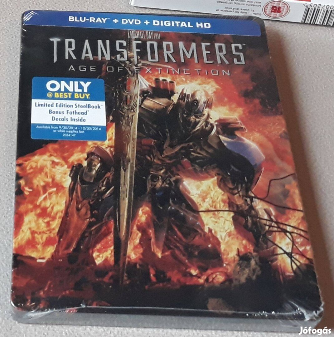 Transformers - A kihalás kora Best Buy exkluzív blu-ray fémdoboz (új)