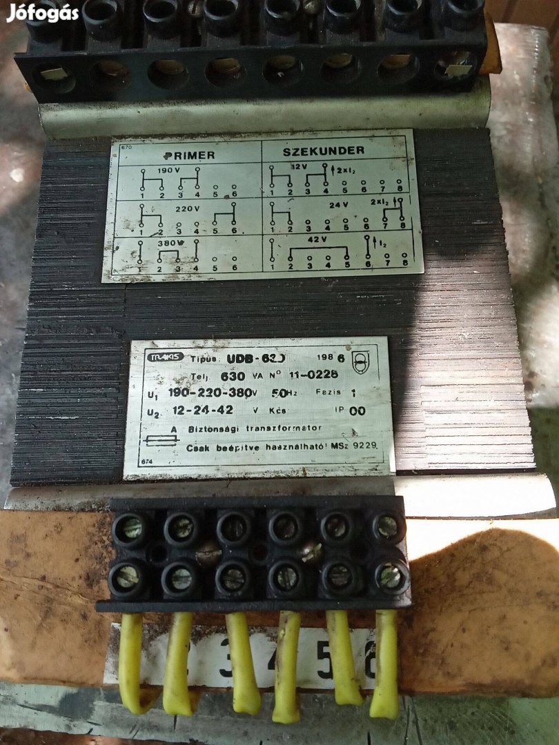 Transzformátor 220/380 12/24/42V