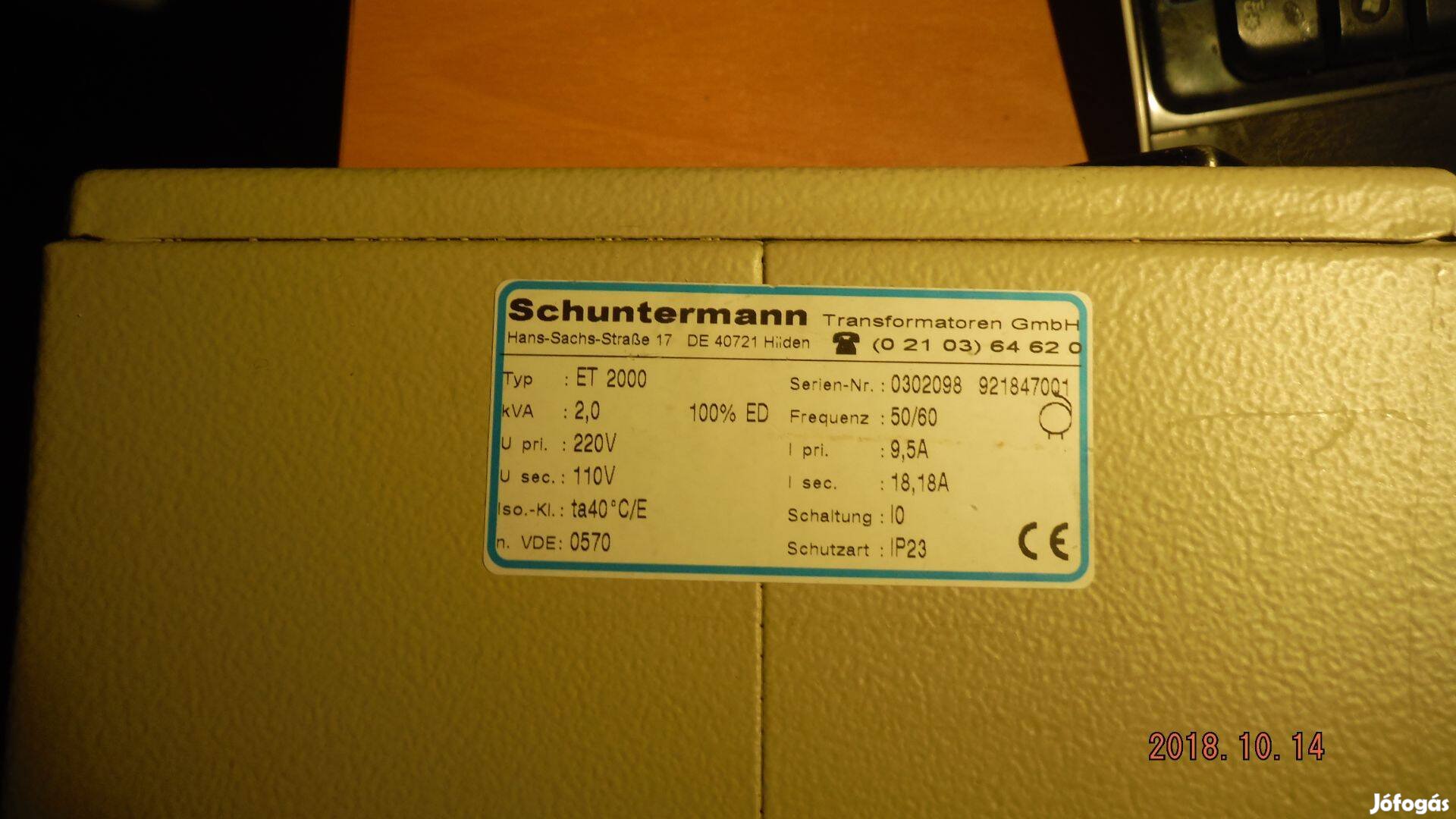 Transzformátor 220 110 Volt