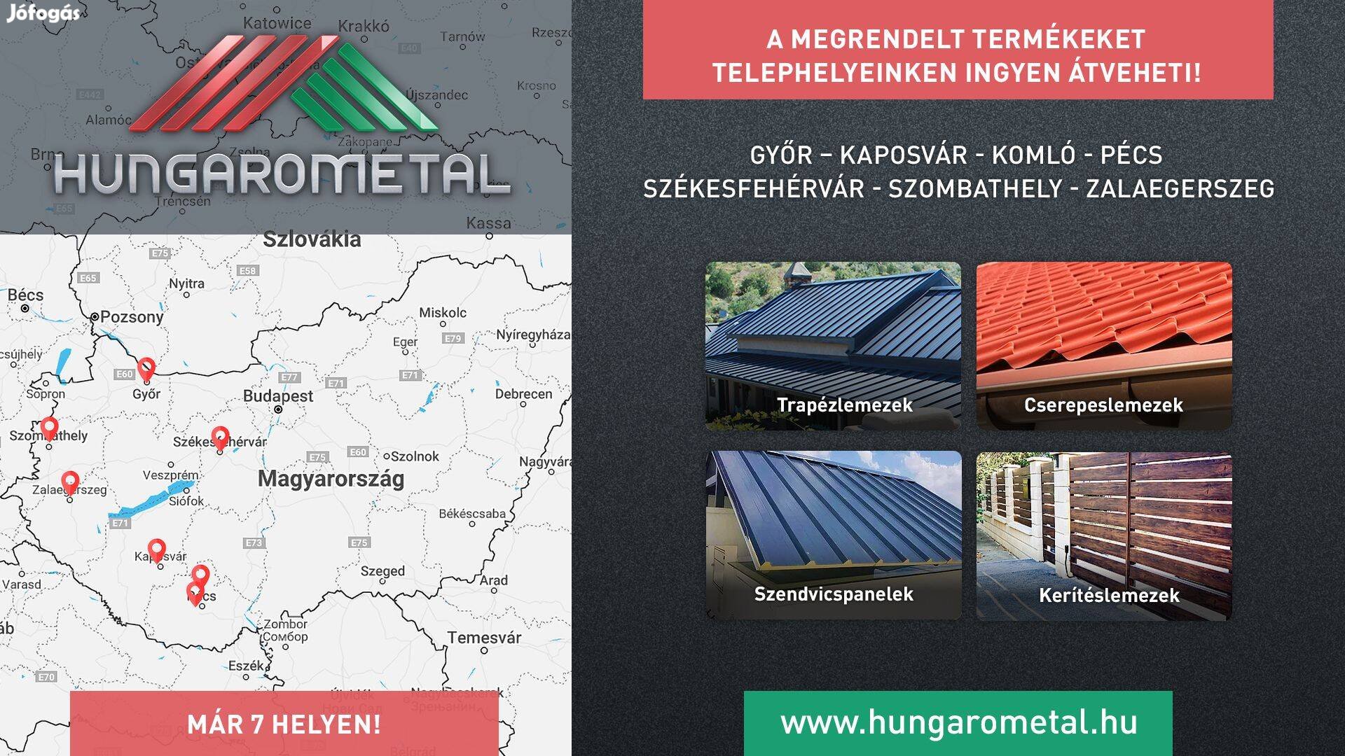 Trapézlemez - Cserepeslemez - Kerítés - Zala Vas Fejér Baranya Somogy