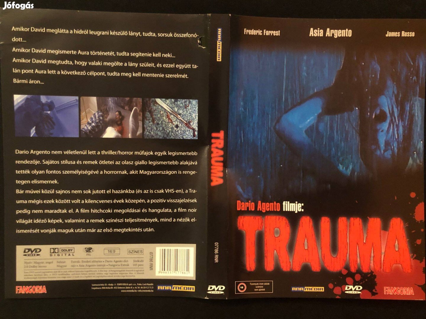 Trauma DVD (karcmentes, Asia Argento, James Russo, Anamédia kiadás)