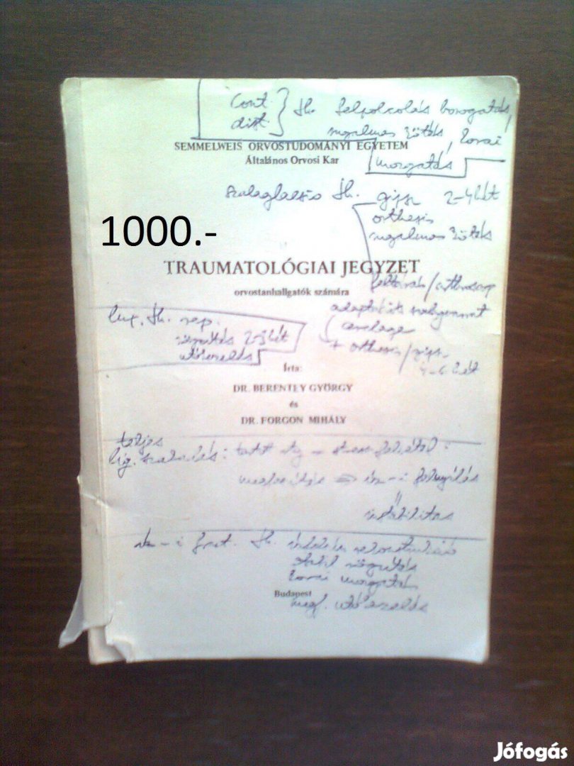 Traumatológiai jegyzet orvostanhallgatók számára