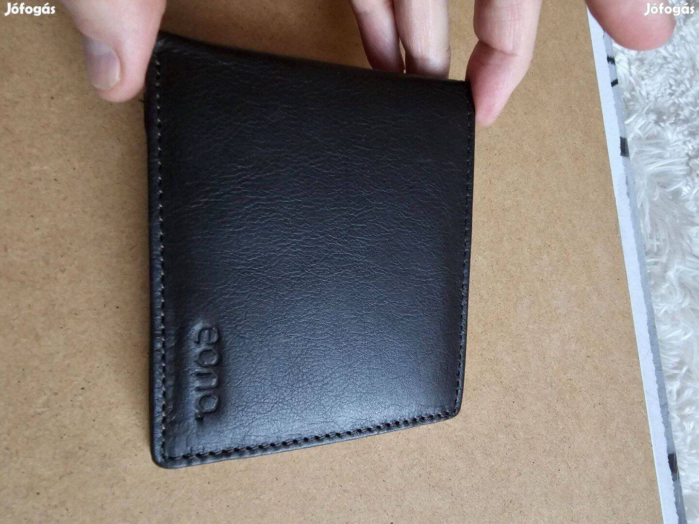 Travando férfi pénztárca teljesen új doboz nélkül bör 11x9, 5x2cm H