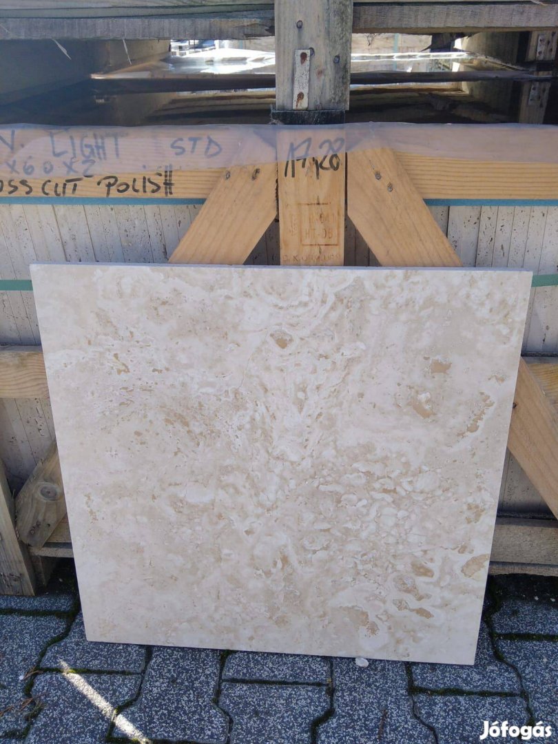 Travertin 60x60x2 cm mészkő burkolat eladó!