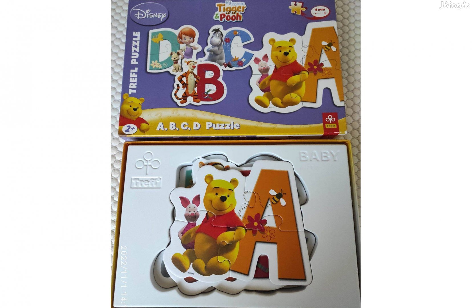 Trefl baby puzzle ABCD Micimackós, 2 éves kortól, újszerű