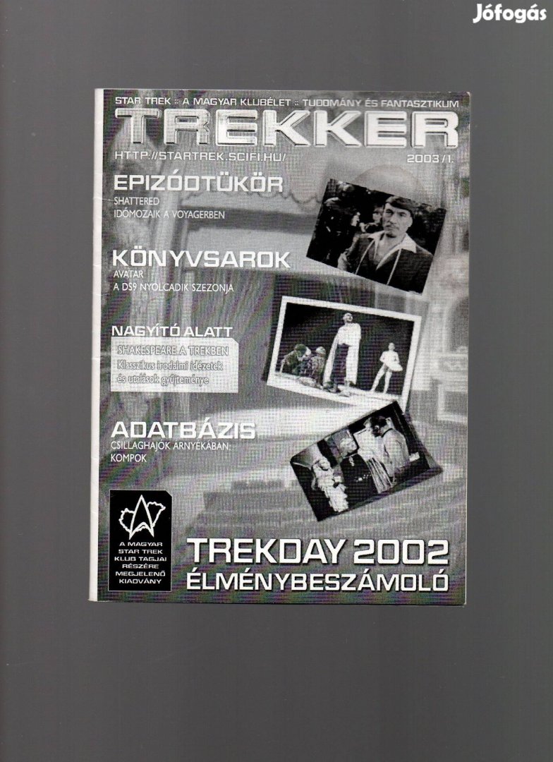 Trekker Star Trek fanzin 2003/1. szám - új állapotban