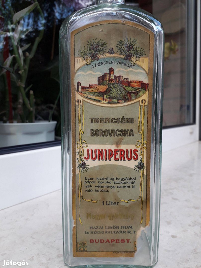 Trencséni Borovicska Juniperus címkés üveg