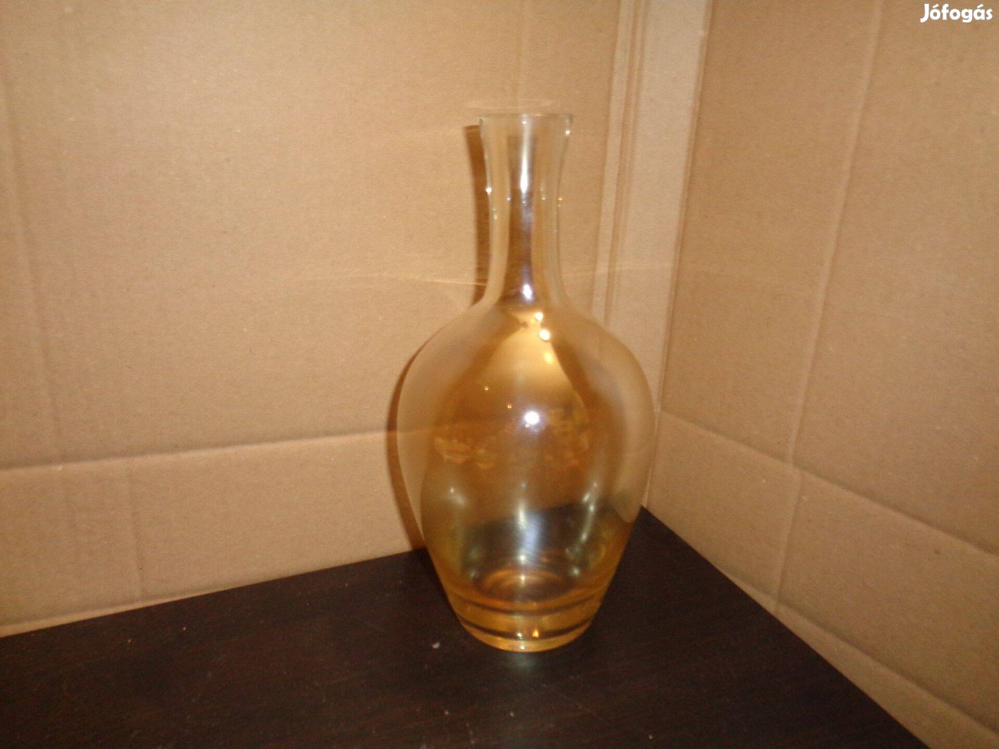 Trendi Retro Váza üveg fényes hatású Vintage 22cm magas
