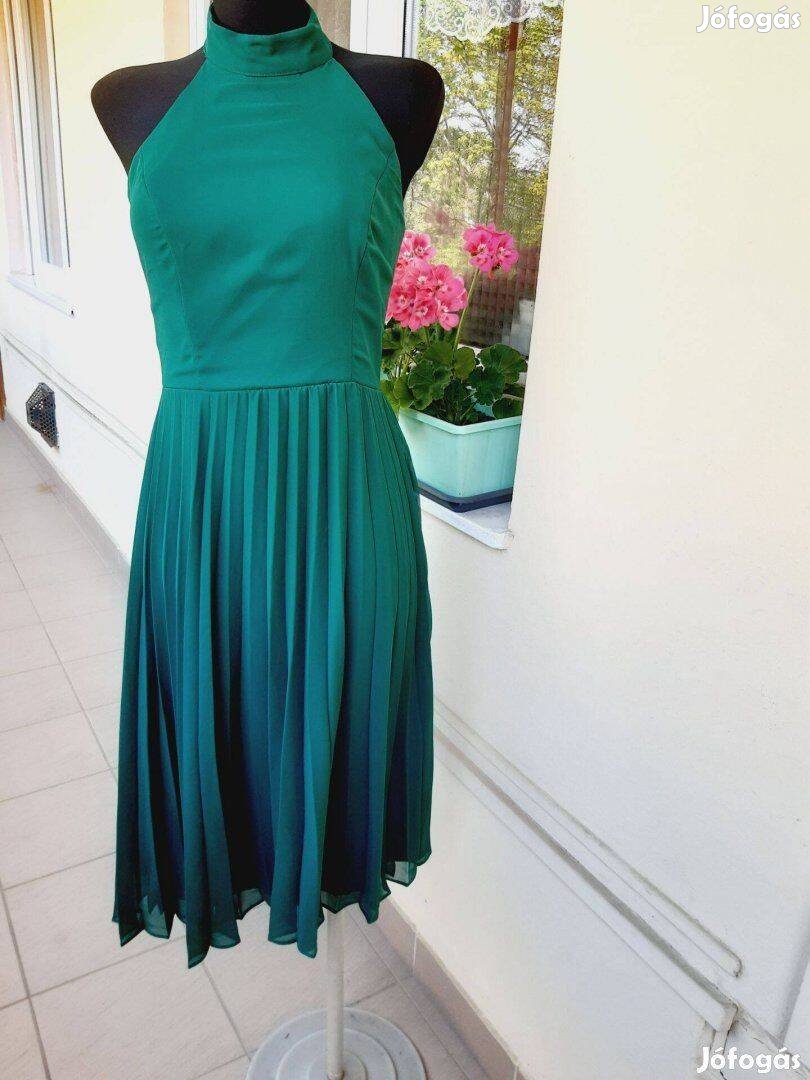 Trendol S-es gyönyörű smaragdzöld, alkalmi női ruha