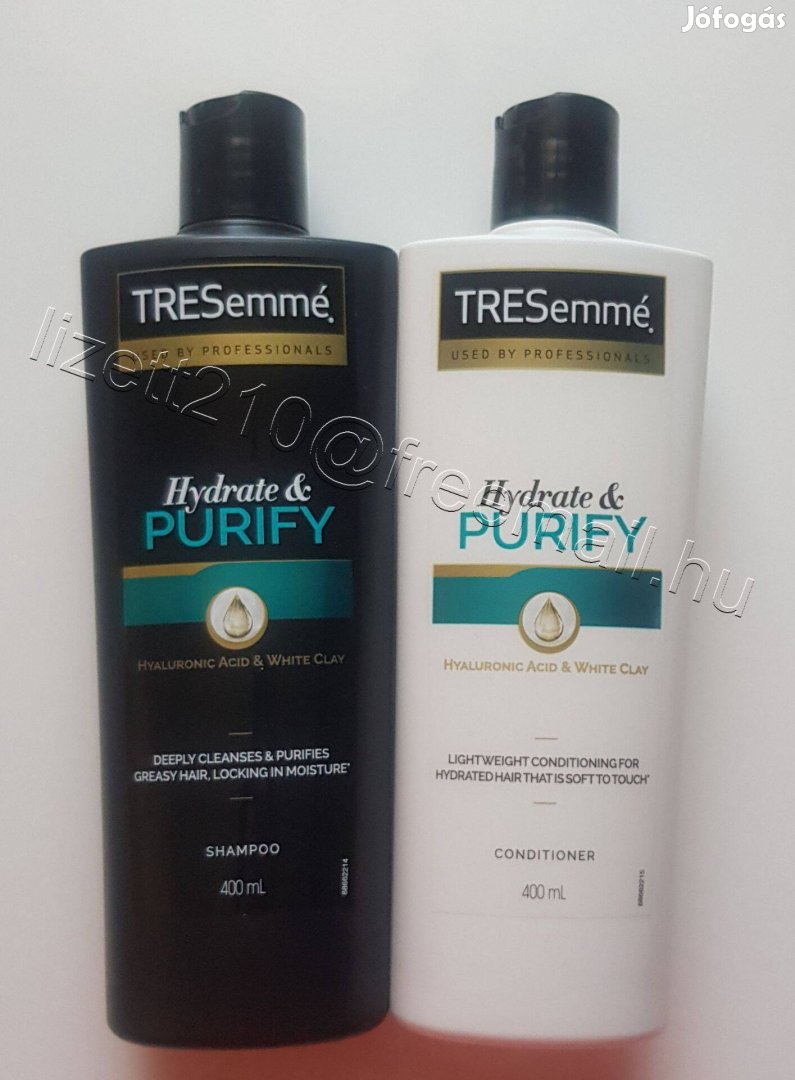 Tresemme purify hydrate sampon és balzsam szett vadonatúj bontatlan