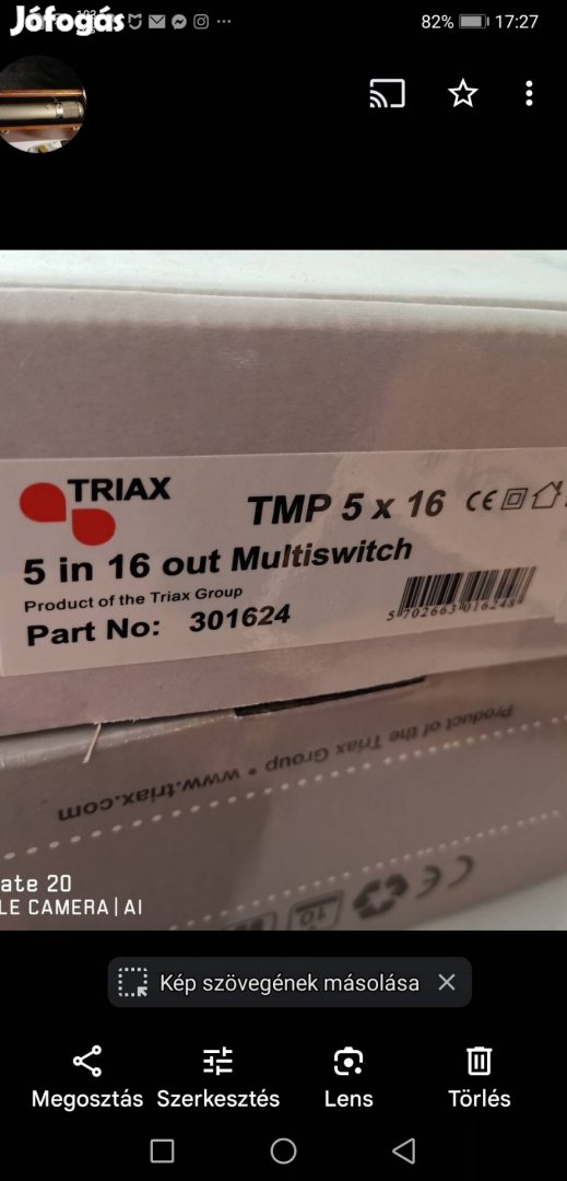 Triax multiswitch, műholdas elosztó eladó! 