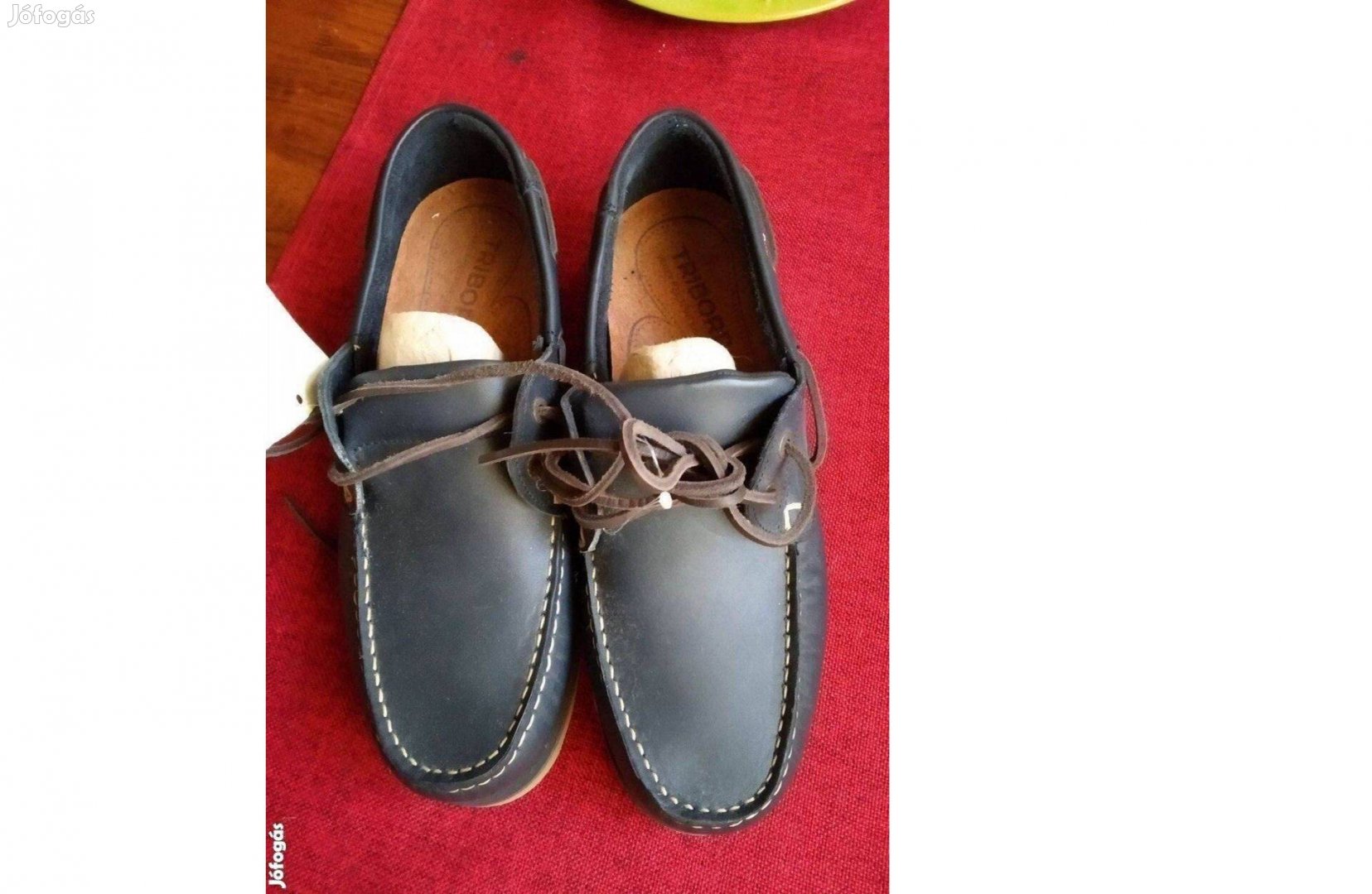 Tribord férfi sötétkék vadonat új bőrcipő 44-es bth 28cm