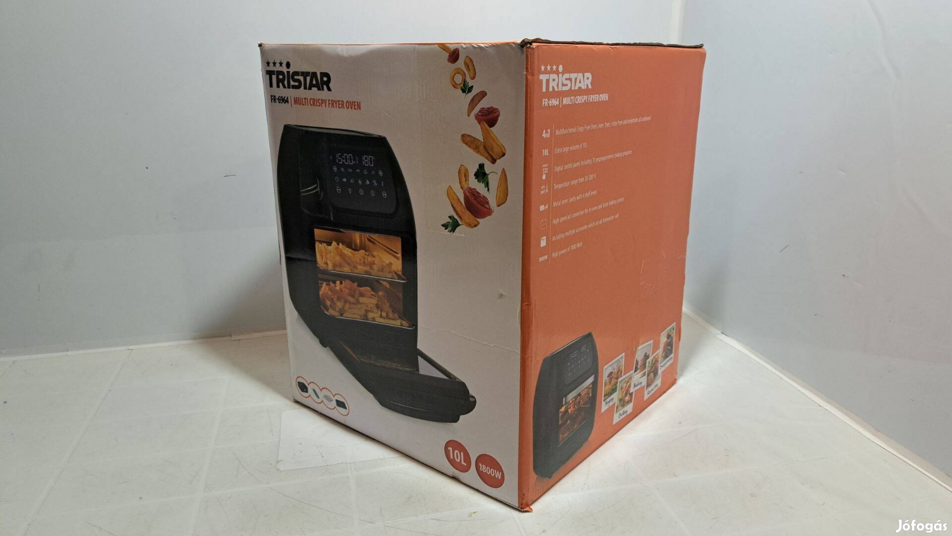 Tristar FR-6964 air fryer, forrólevegős asztali sütő, 10L