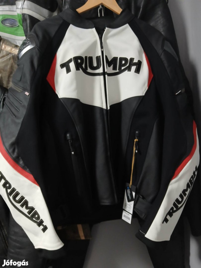 Triumph protektoros motoros kabát bőrkabát dzseki
