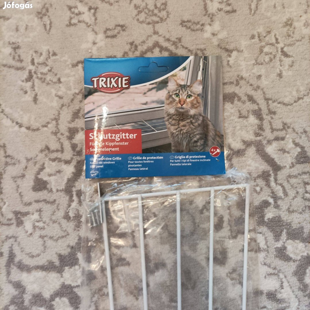 Trixie fehér védőrács bukóablakra MACSKA, 3 darab, vadonatúj