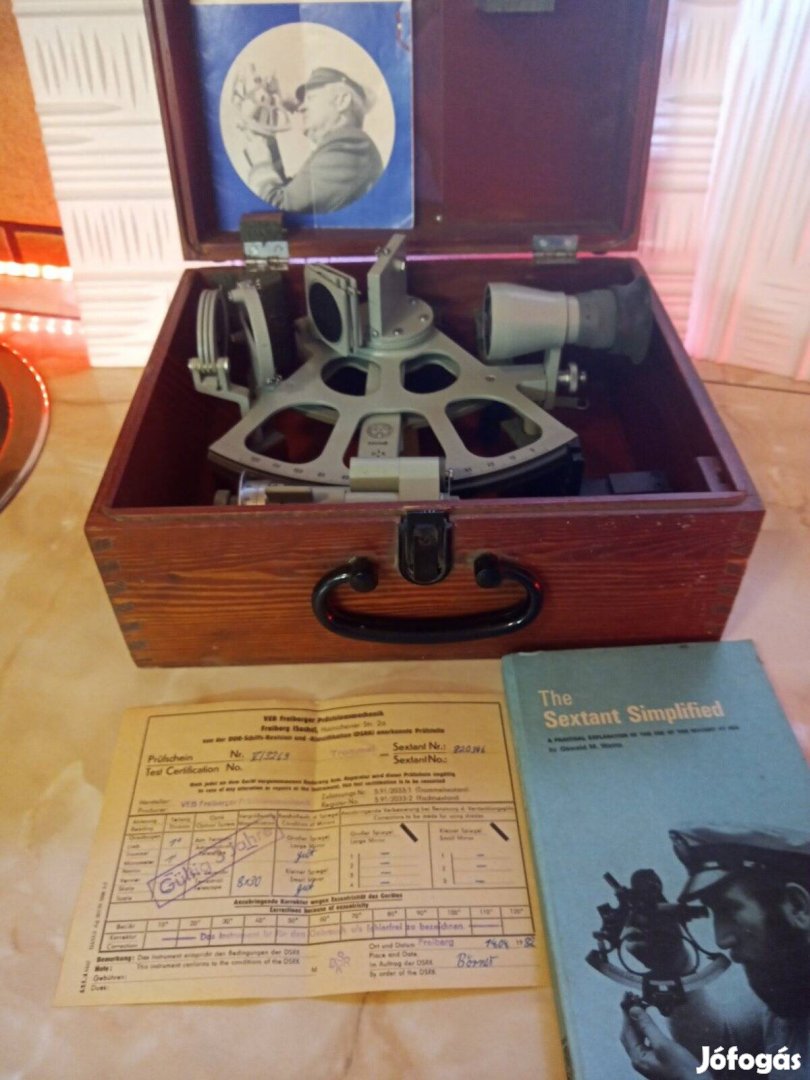 Trommelsextant-hajós navigációs rendszer 1982-es tanusítvány eladó