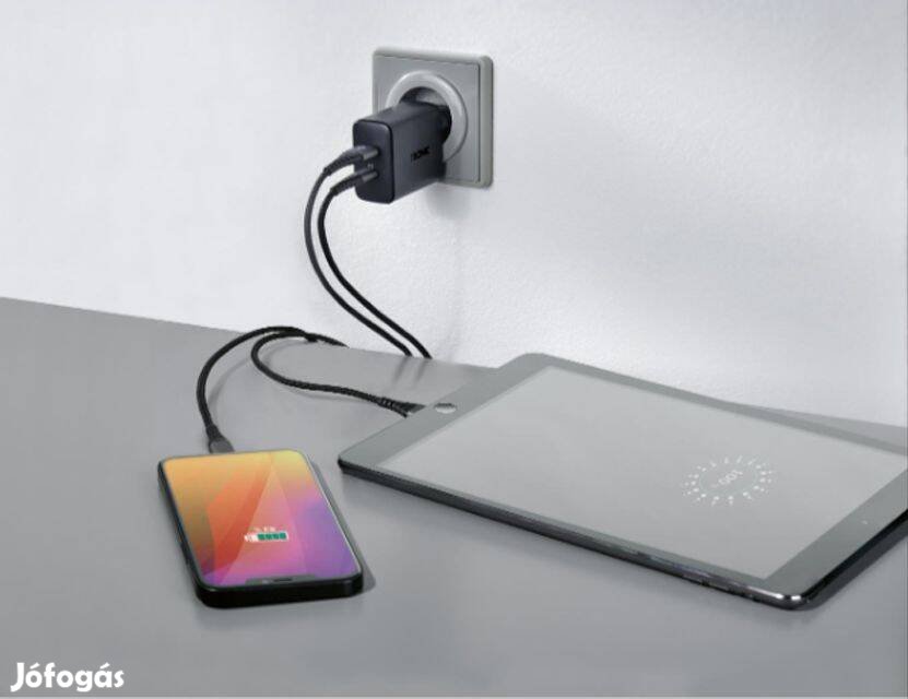 Tronic Lidl dupla 35 Wattos PD gyorstöltő USB A USB C új,
