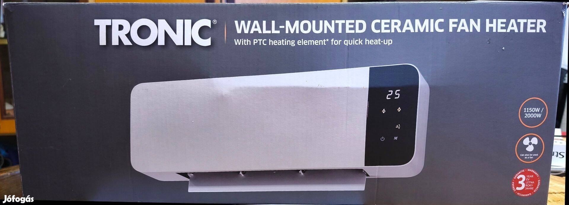 Tronic márkájú fali fűtőventillátor még garanciás eladó