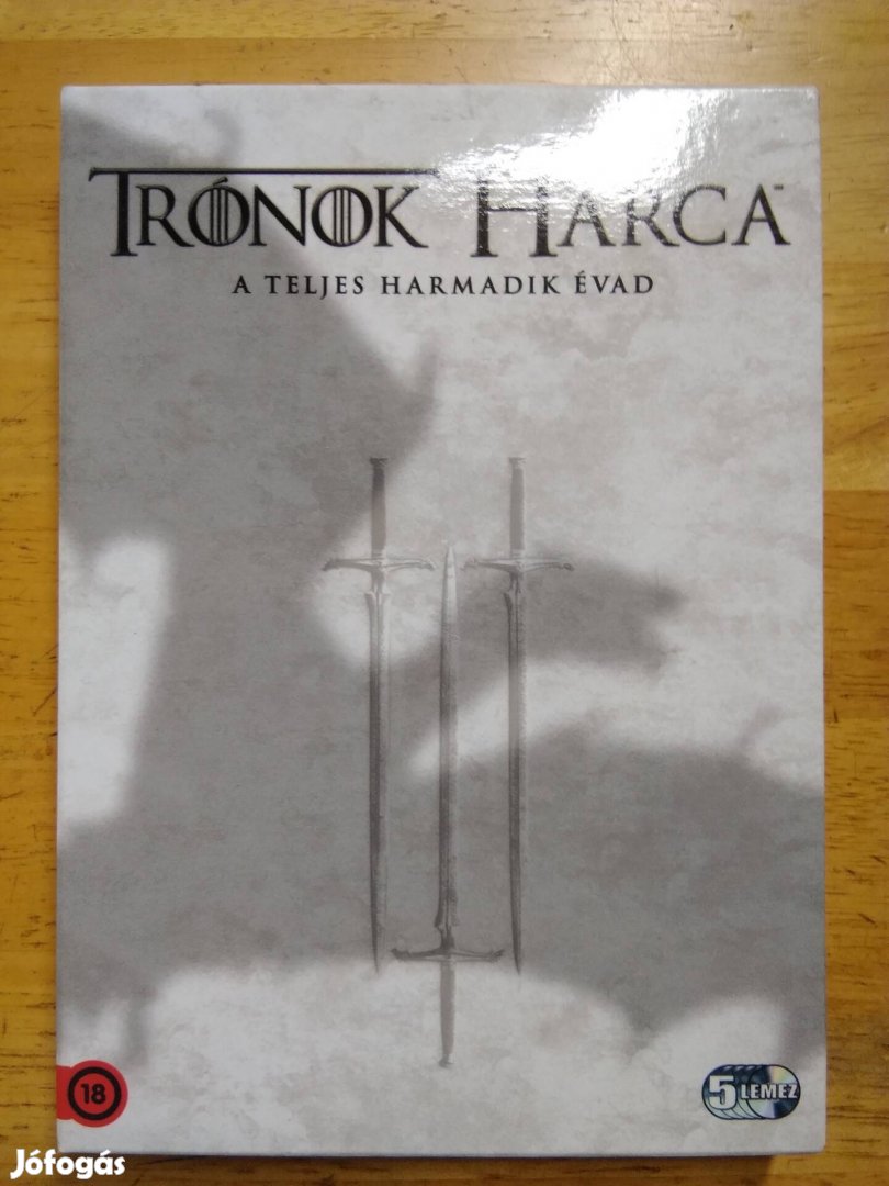 Trónok harca teljes 3. évad újszerű papírfeknis dvd