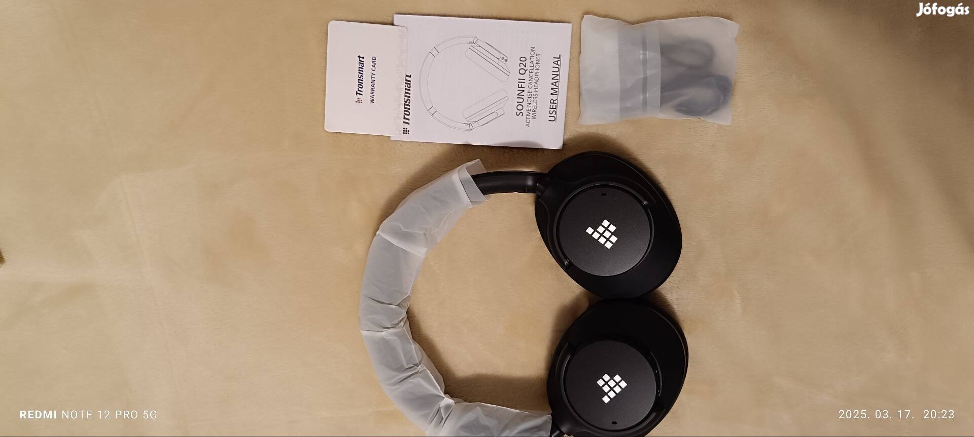Tronsmart Sounfii Q20 ANC Bluetooth fejhallgató.