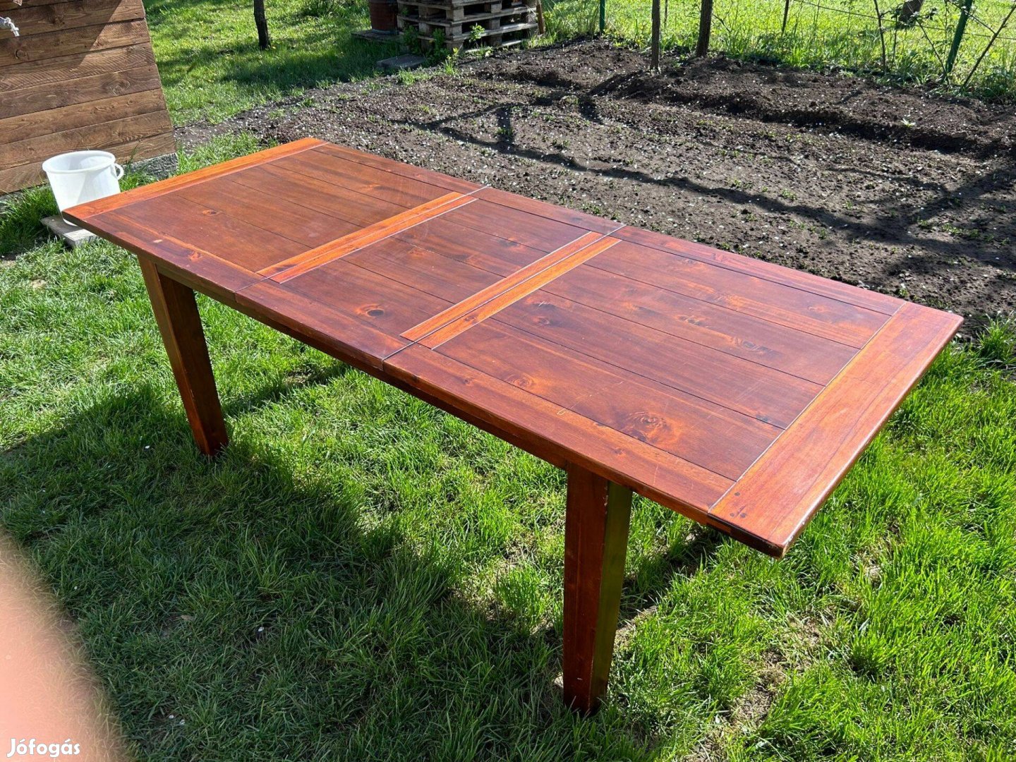 Trópusi fából készült tömör faasztal 6 személyes