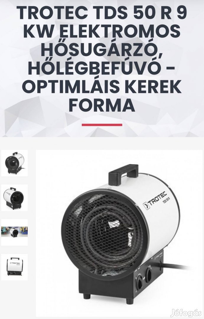 Trotec 9kw hőlégbefúvó