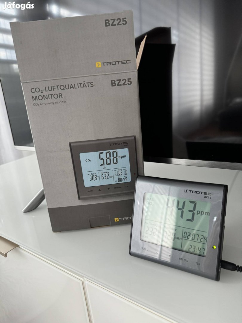 Trotec BZ 25 CO2 és levegőminőség-monitor
