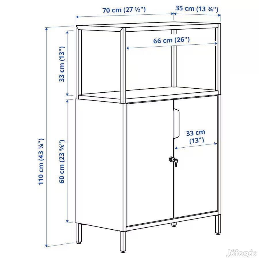 Trotten zárható fém szekrény 75x35x110 !! olcsóbb lett !!