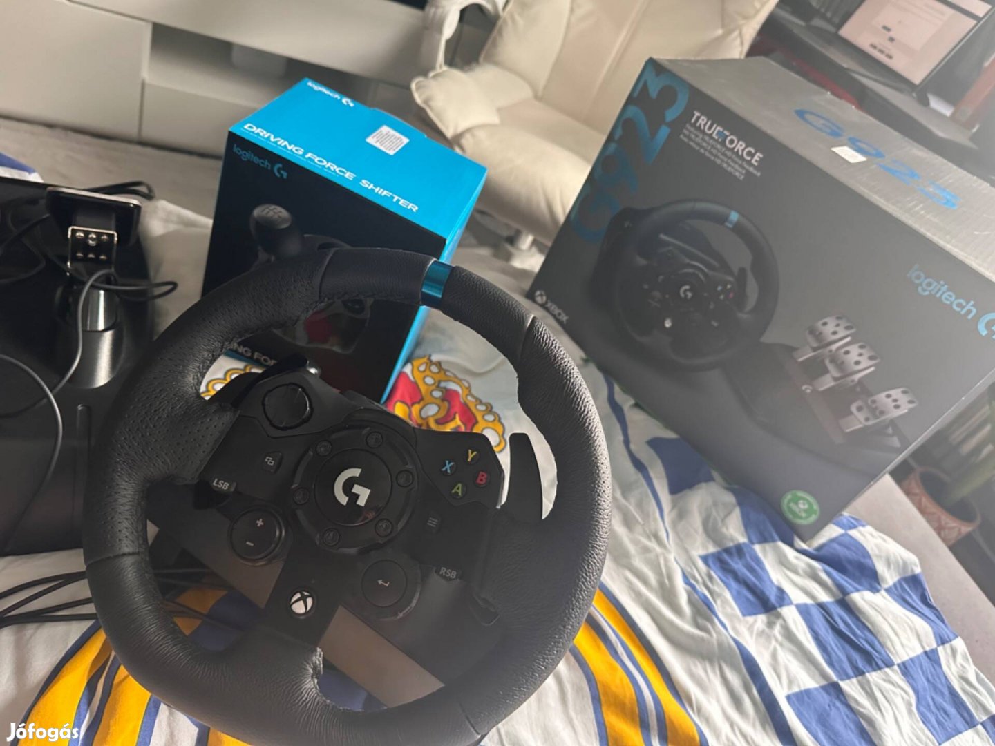 Trueforce G923 kormány+Logitech force driving shifter