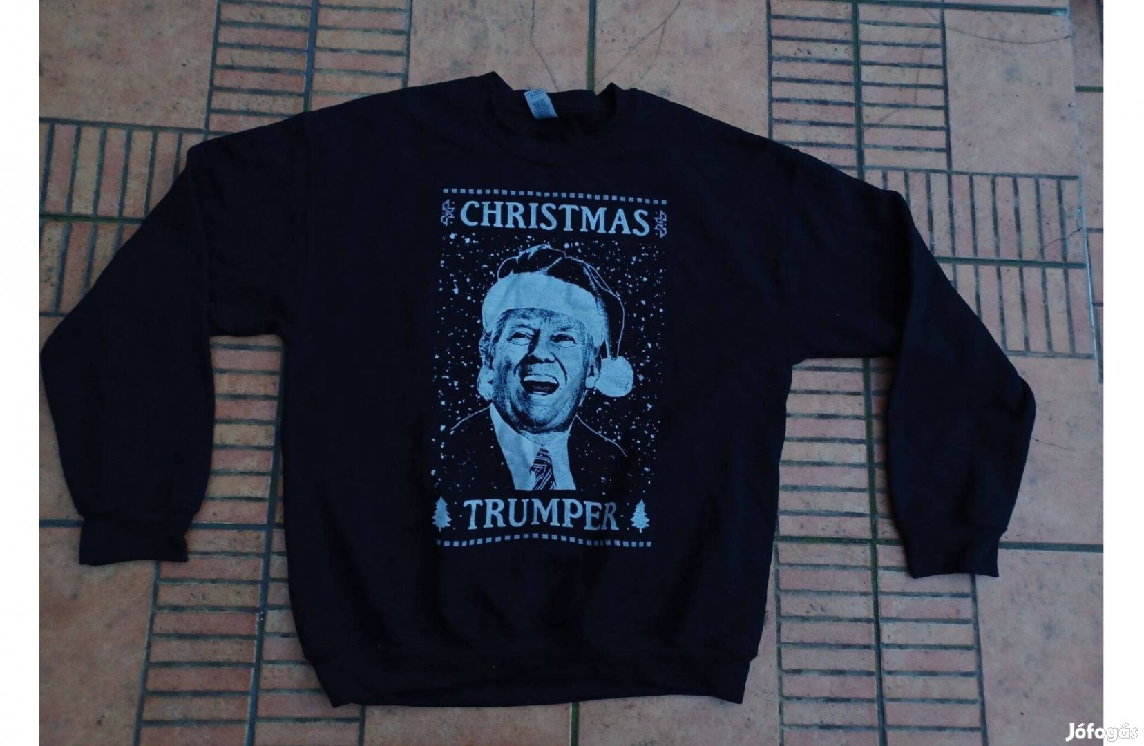 Trump képes karácsonyi pulóver L XL